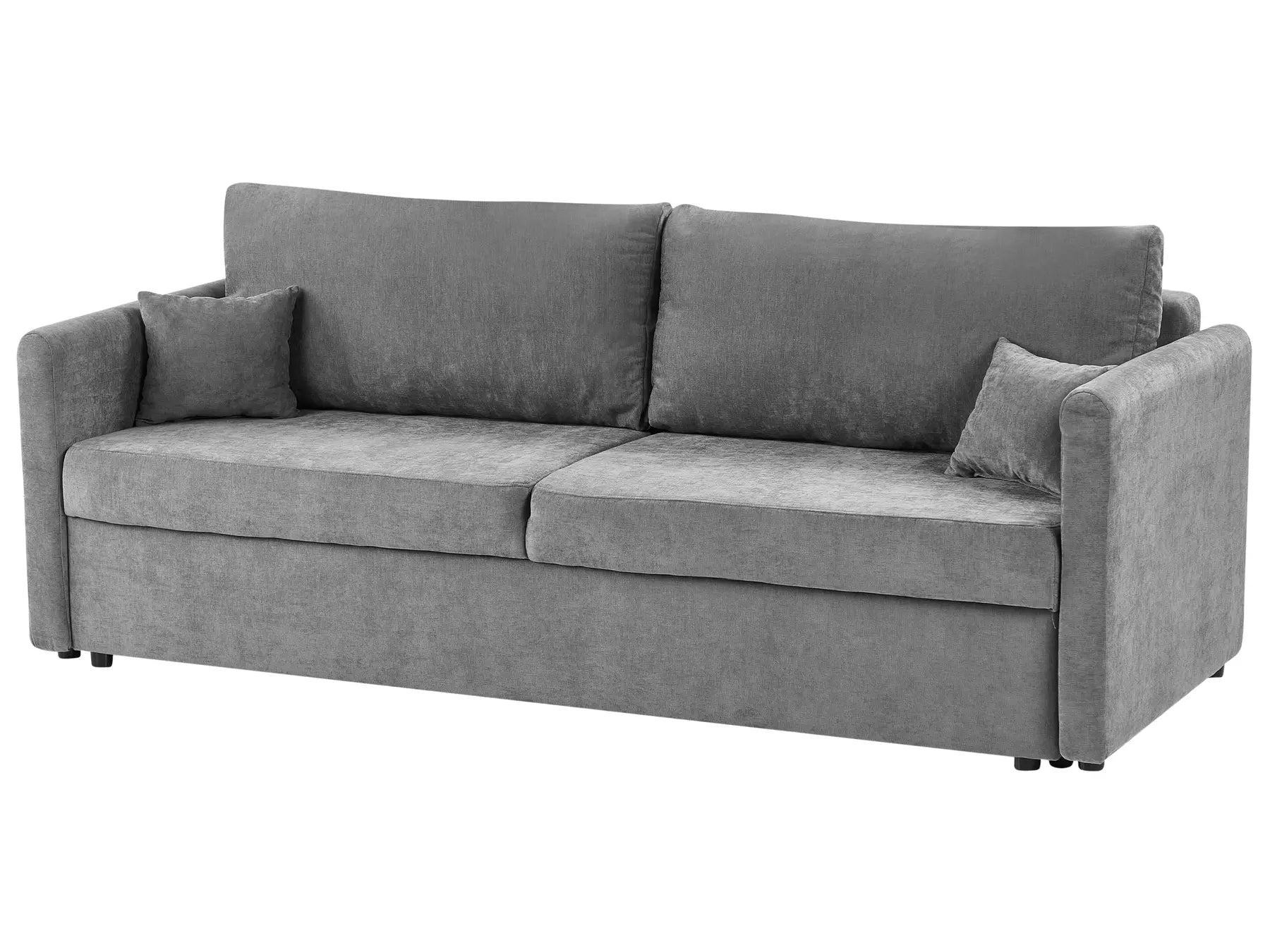 Sofa Bed 3 Seater BLEIK Fabric Light Grey with Storage
