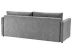 Sofa Bed 3 Seater BLEIK Fabric Light Grey with Storage