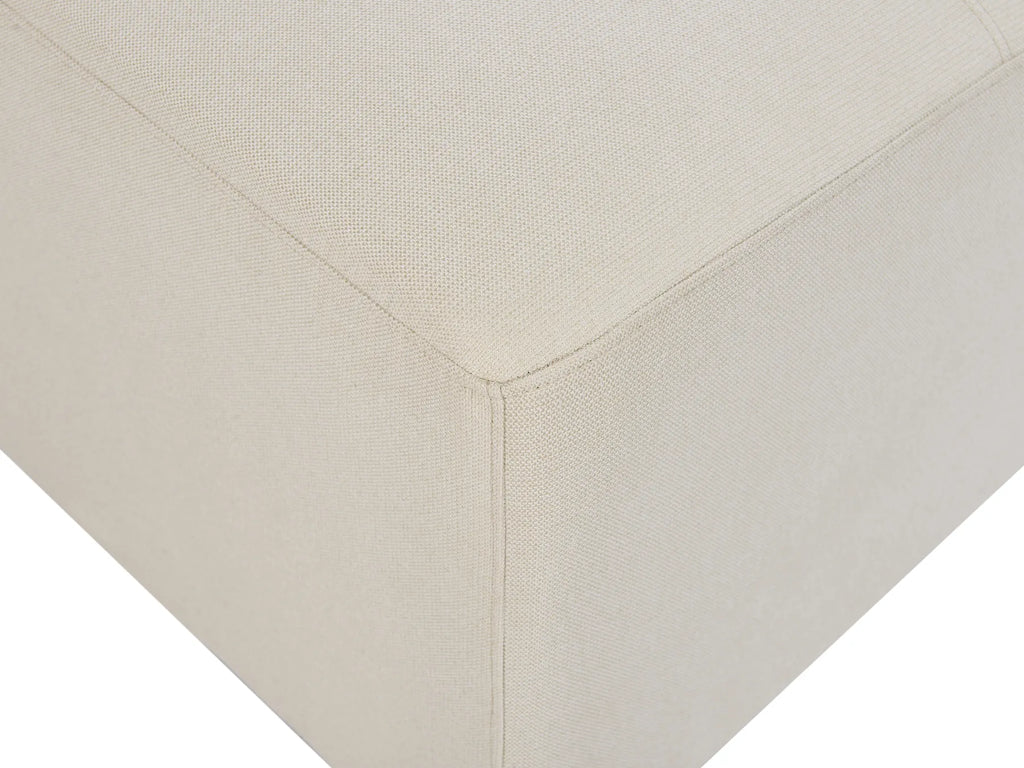 Corner Sofa 4 Seater KOHLO Fabric Light Beige with Ottoman Right Hand