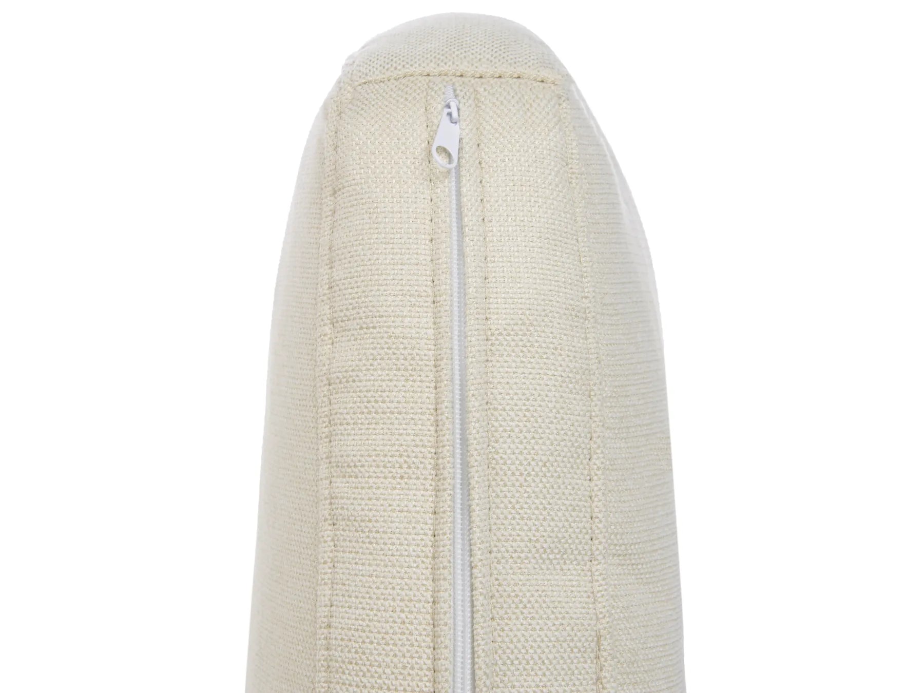 Corner Sofa 4 Seater KOHLO Fabric Light Beige with Ottoman Right Hand