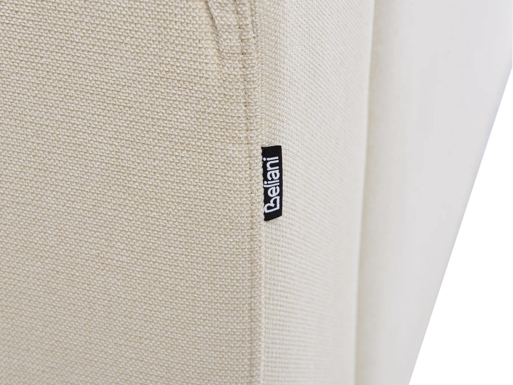 Corner Sofa 4 Seater KOHLO Fabric Light Beige with Ottoman Right Hand