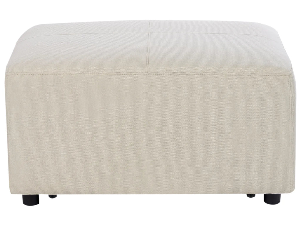 Corner Sofa 4 Seater KOHLO Fabric Light Beige with Ottoman Left Hand