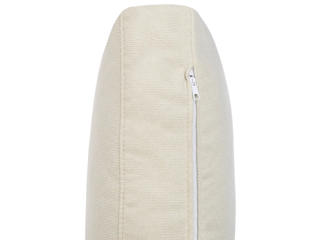 Corner Sofa 4 Seater KOHLO Fabric Light Beige with Ottoman Left Hand