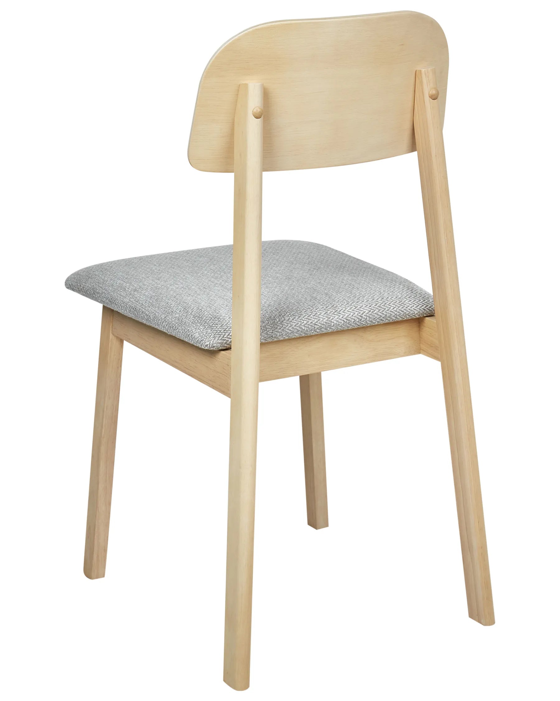 Set of 2 Dining Chairs SCANDIA Wood Light Grey