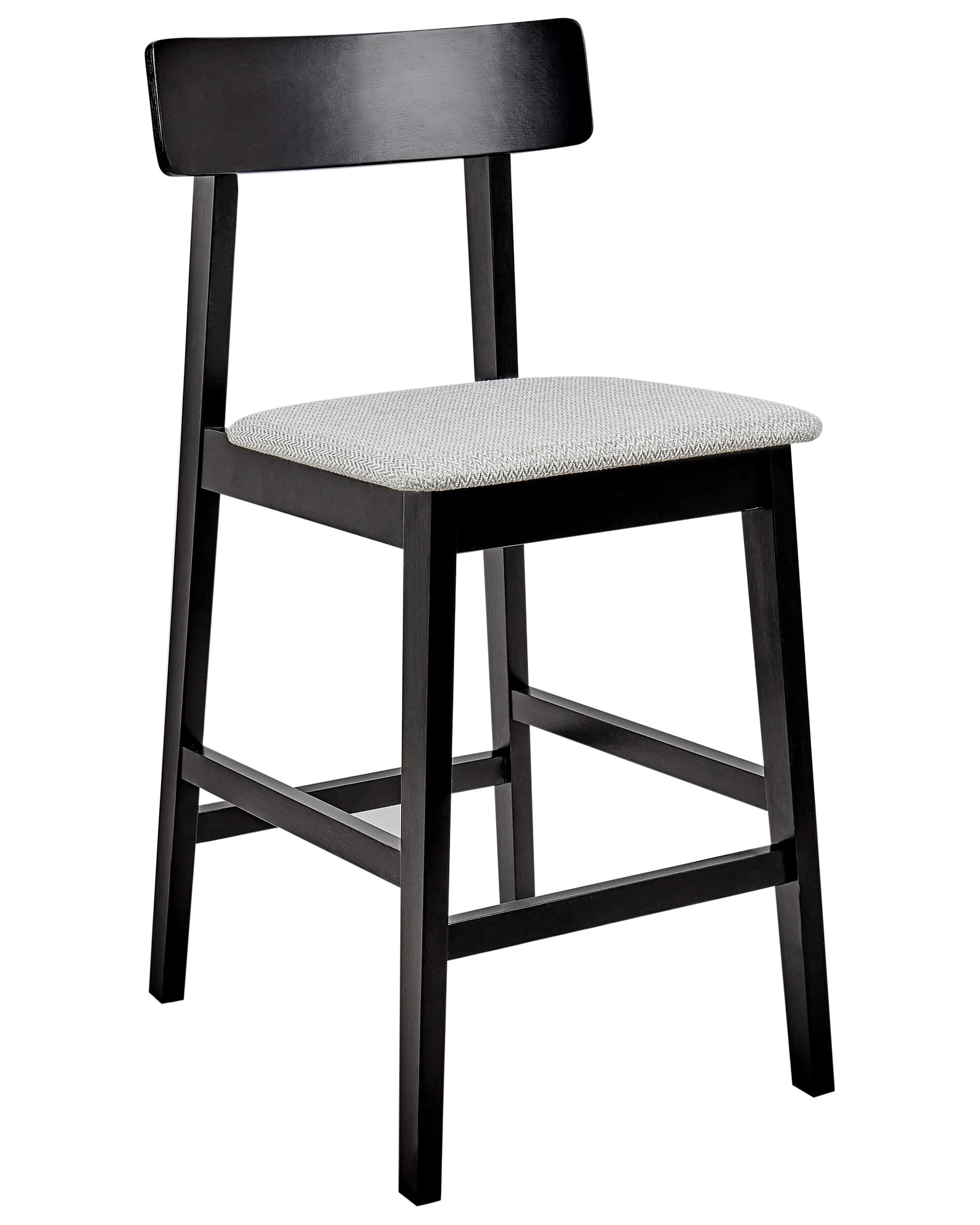 Set of 2 Bar Chairs ISANTI Wood Black/ Grey