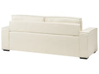 Sofa Bed 3 Seater VUOKATTI Boucle Off-White