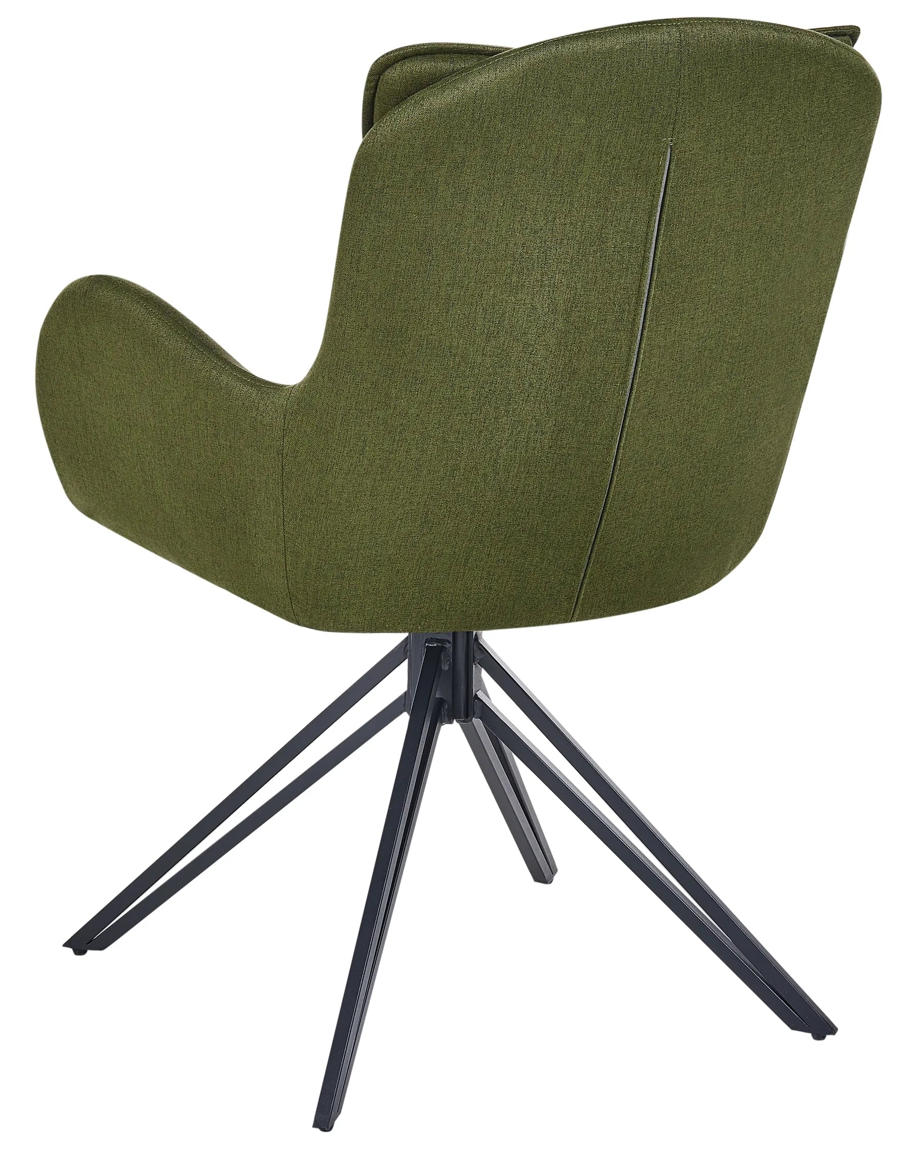 Set of 2 Dining Chairs Swivel AVELAR Dark Green