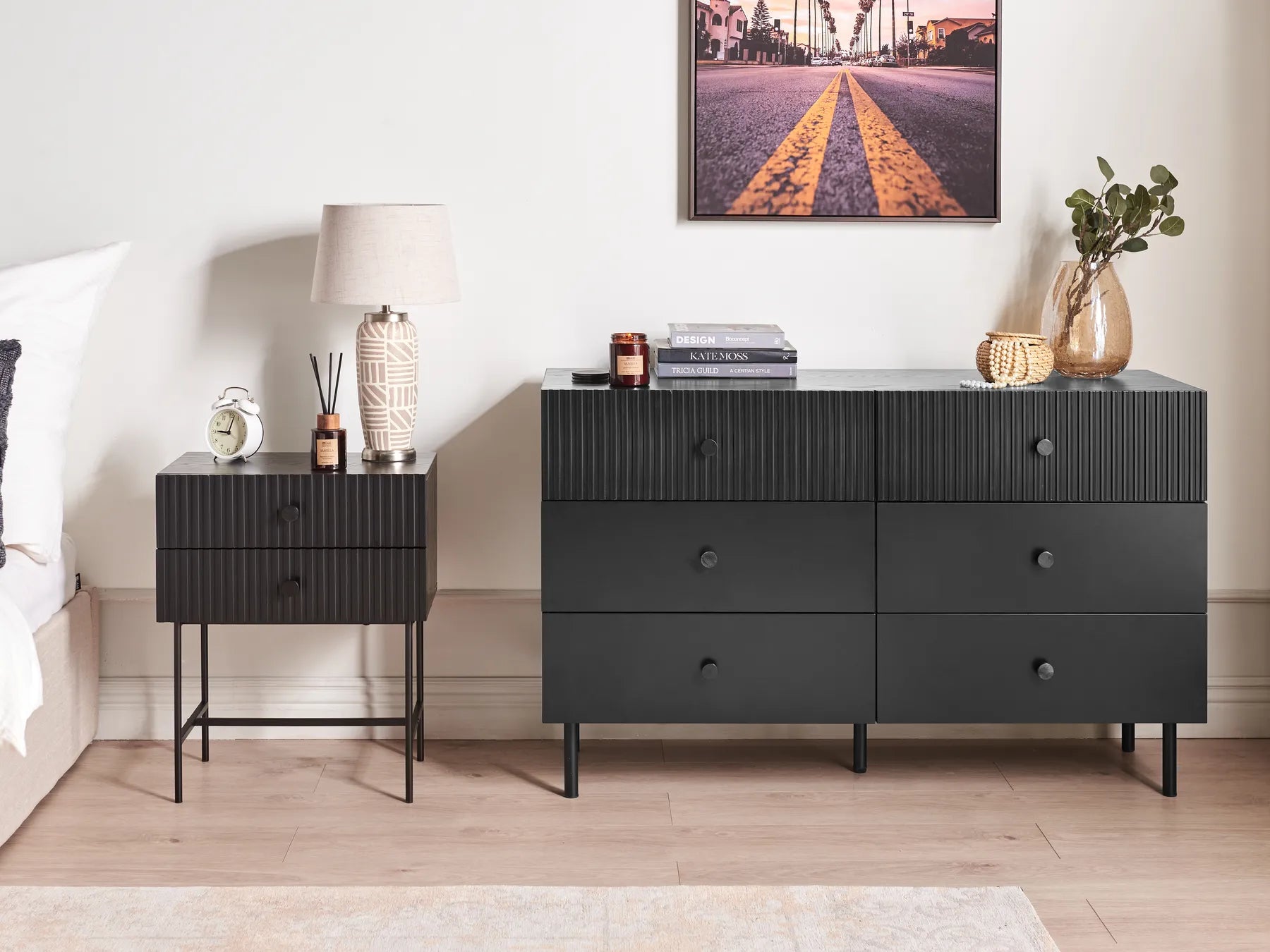 6 Drawer Chest COVENTRY Black