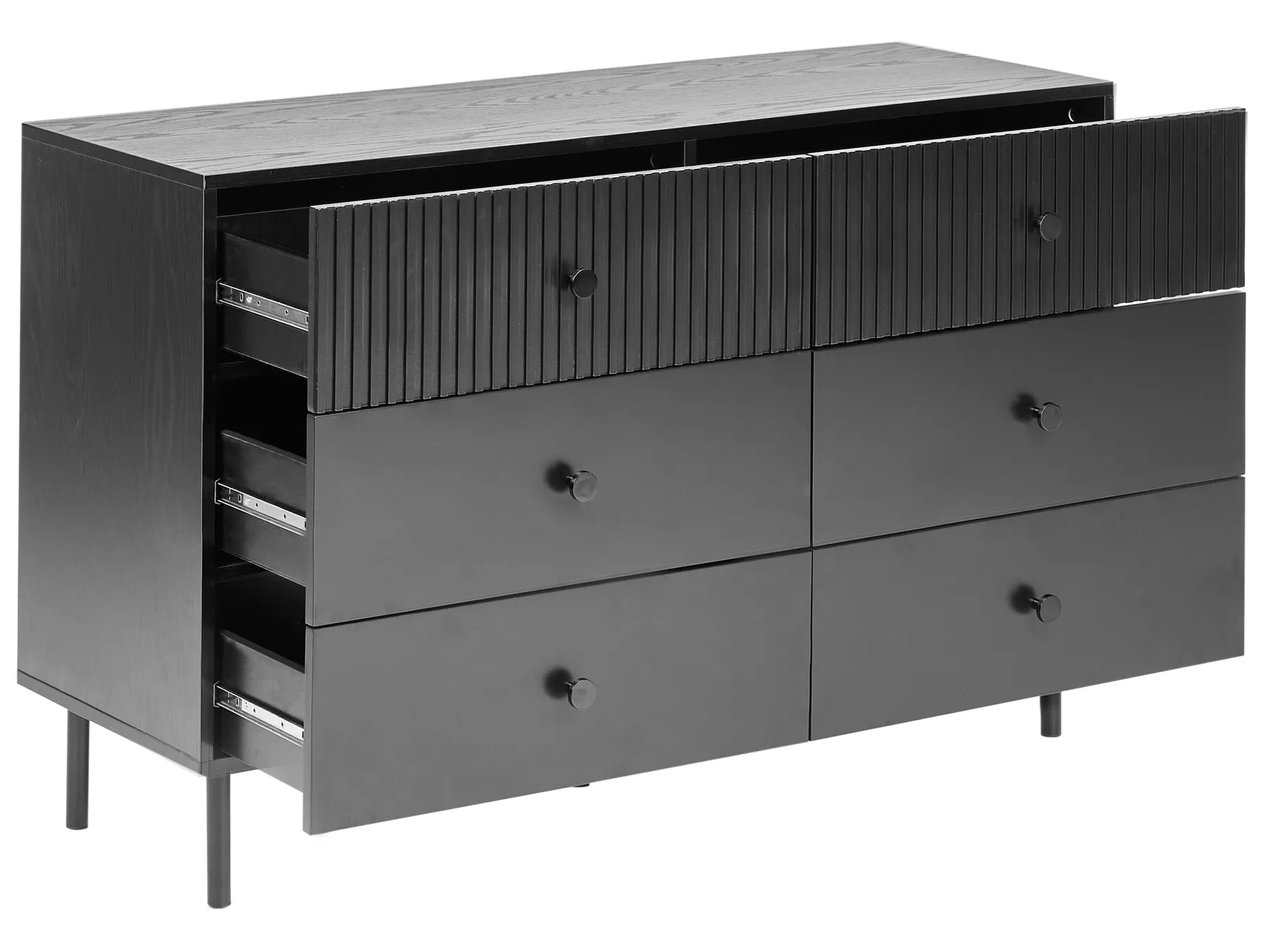 6 Drawer Chest COVENTRY Black