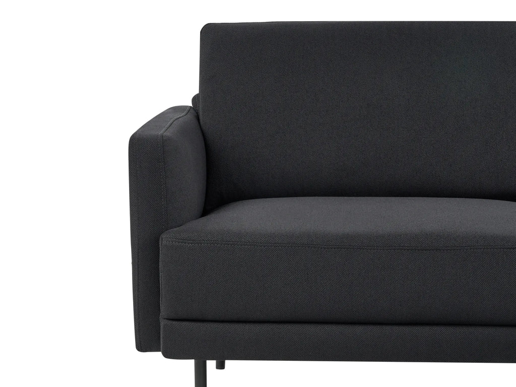 Corner Sofa 2 Seater BREDA Fabric Black Left Hand