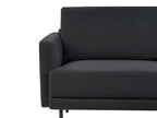 Corner Sofa 2 Seater BREDA Fabric Black Left Hand
