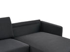Corner Sofa 2 Seater BREDA Fabric Black Left Hand