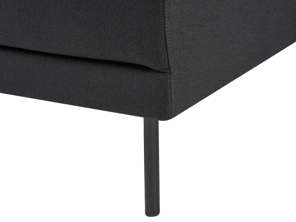 Corner Sofa 2 Seater BREDA Fabric Black Left Hand