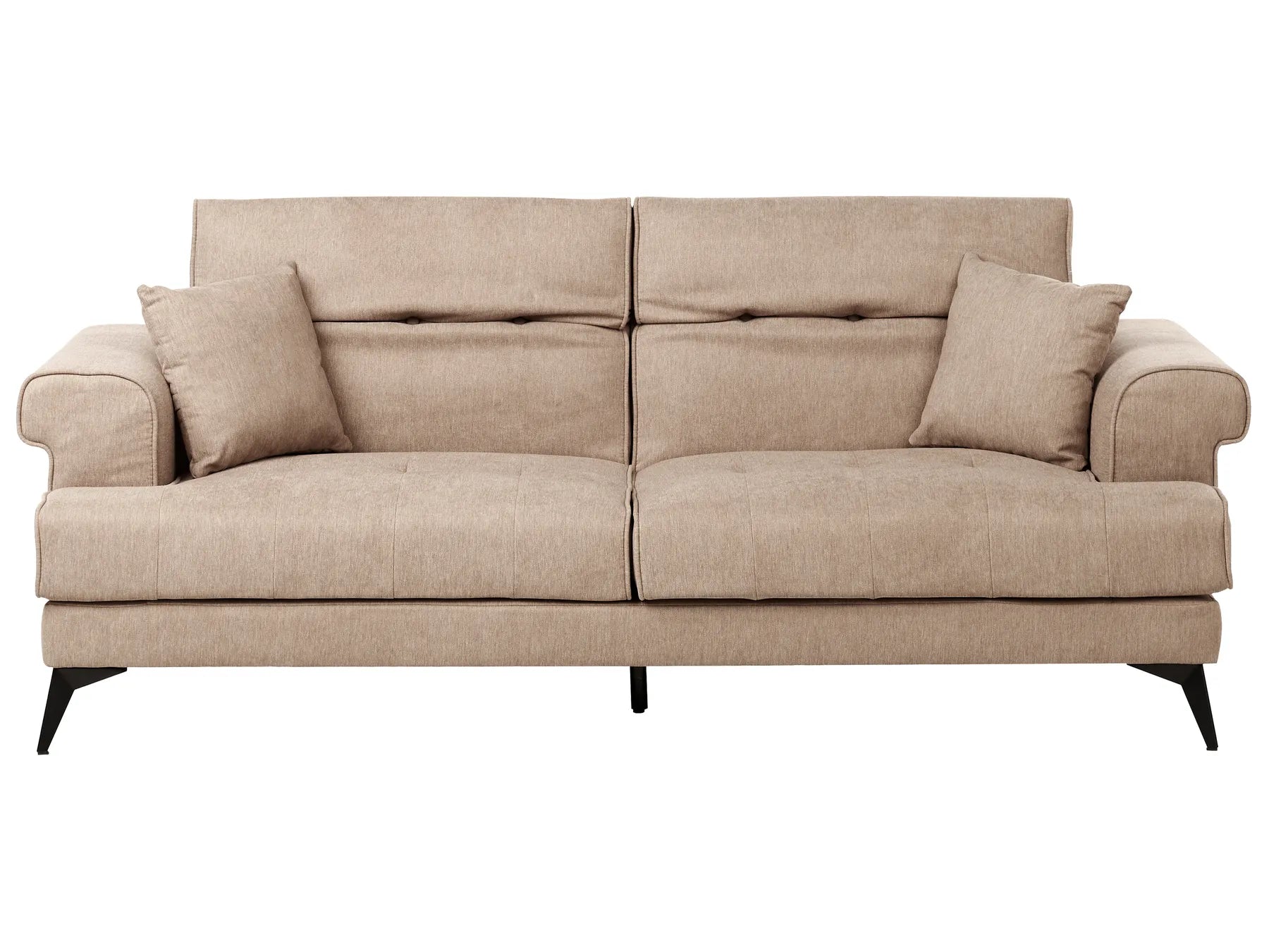 Sofa 3 Seater SKIVE Fabric Light Brown
