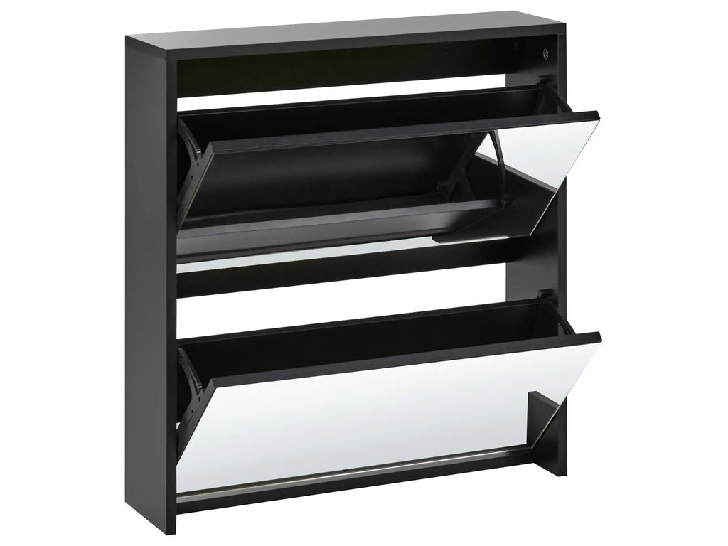 Shoe Storage Cabinet MIDFIELD with Storage Black