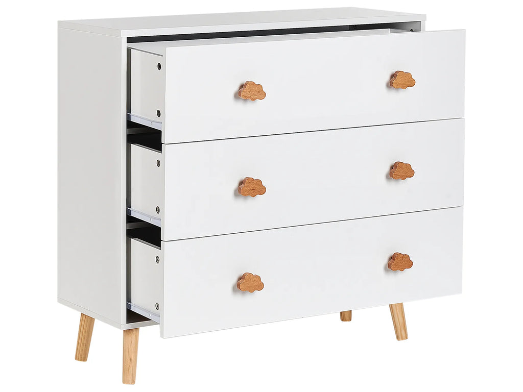 3 Drawer Chest CLOUDY White