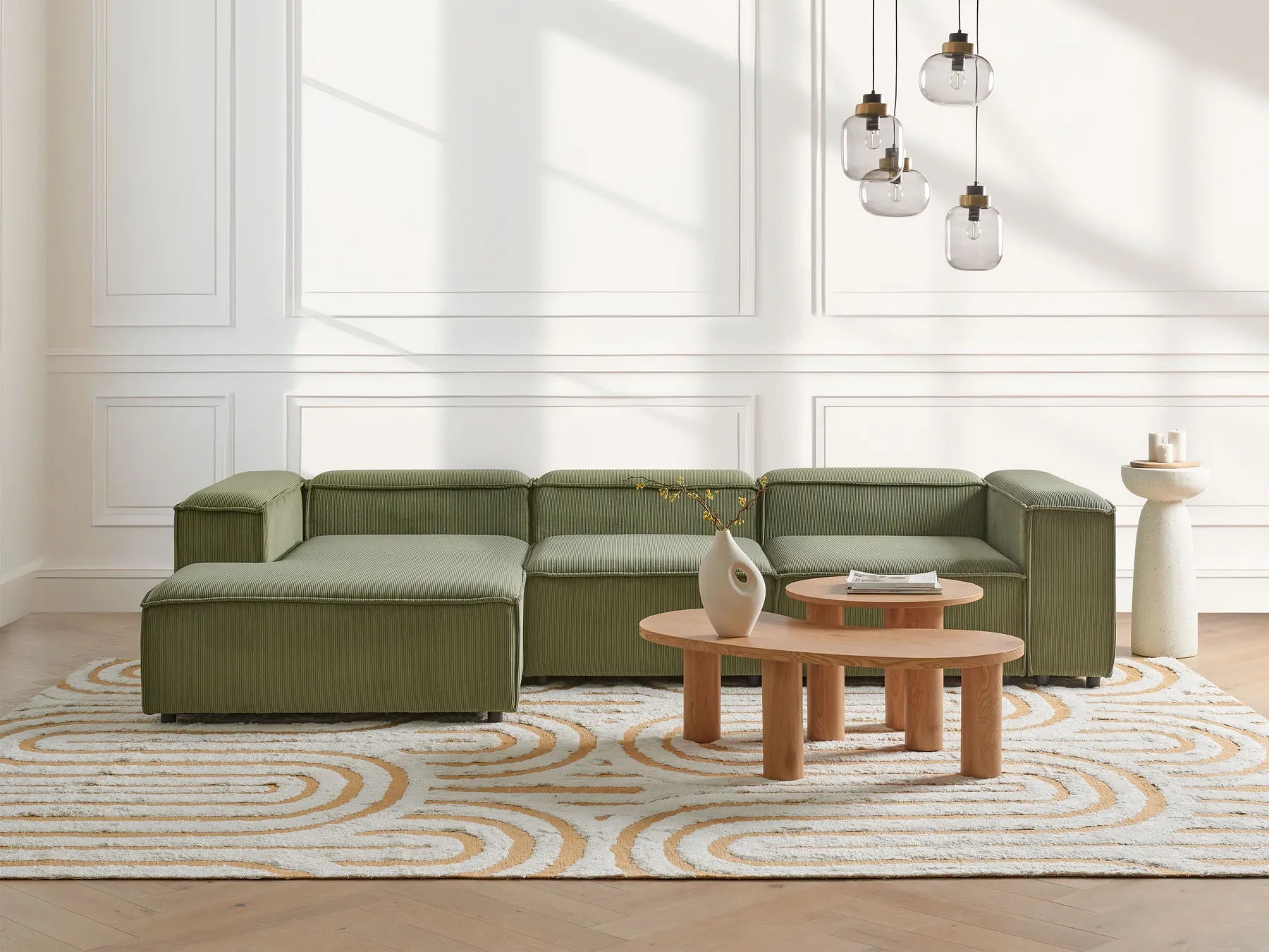 1-Seat Section ARDAL Corduroy Green