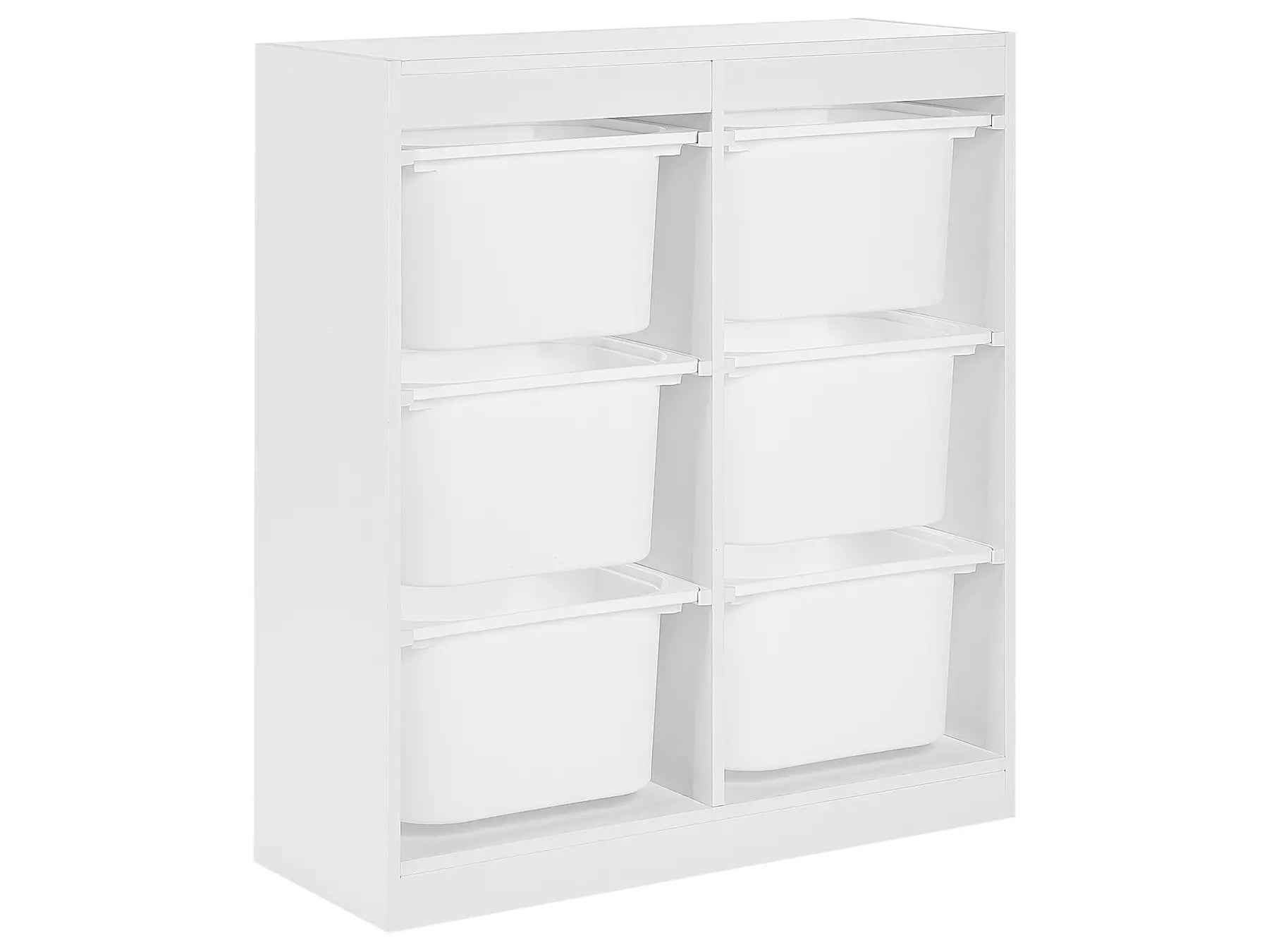 Shelf with 6 Storage Boxes TOBIN White
