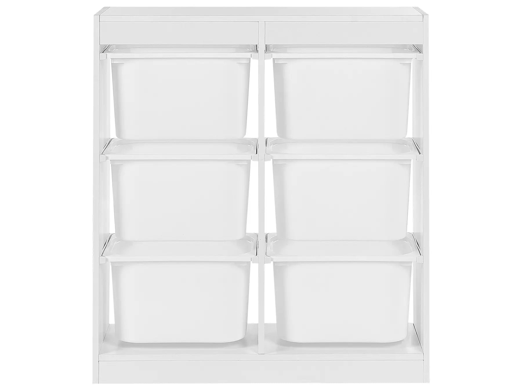 Shelf with 6 Storage Boxes TOBIN White