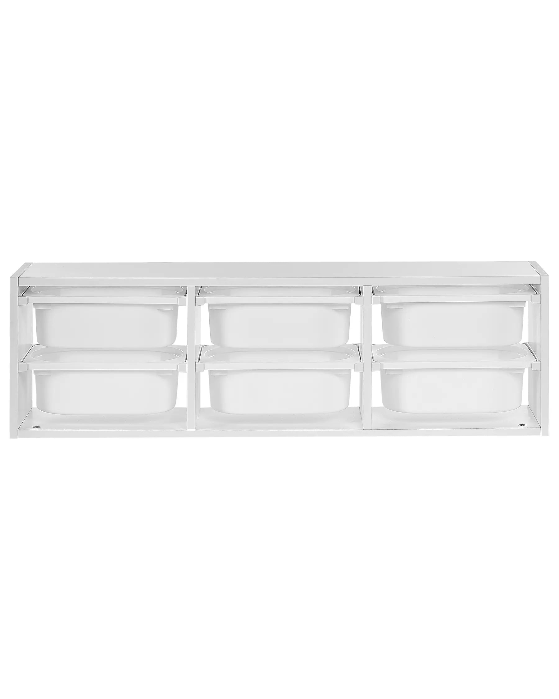 Wall Shelf with Storage Boxes TOBIN White