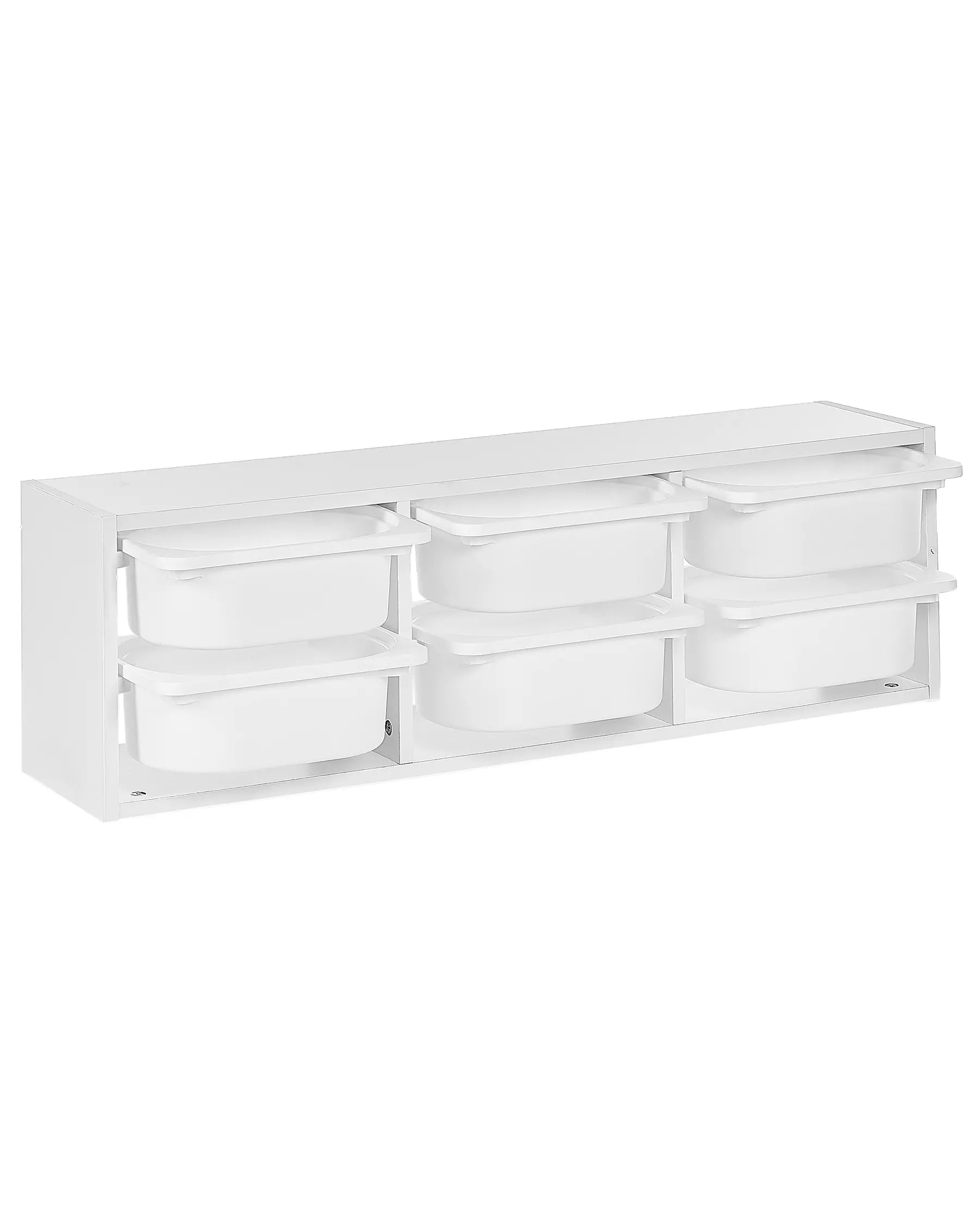 Wall Shelf with Storage Boxes TOBIN White