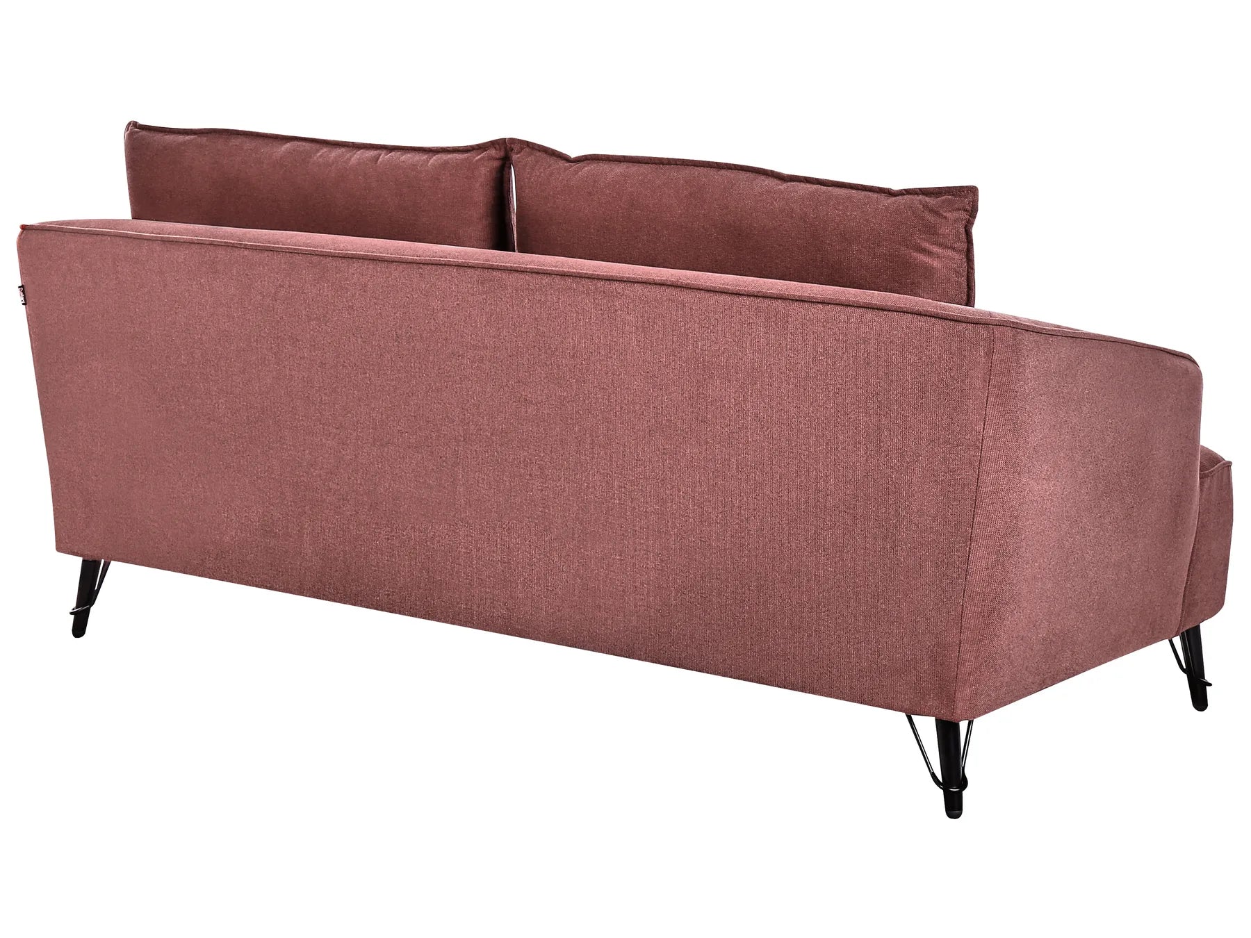 Living Room Set 5 Seater HOBRO Fabric Burgundy