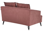 Living Room Set 5 Seater HOBRO Fabric Burgundy