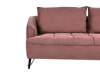 Living Room Set 5 Seater HOBRO Fabric Burgundy