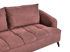 Living Room Set 5 Seater HOBRO Fabric Burgundy