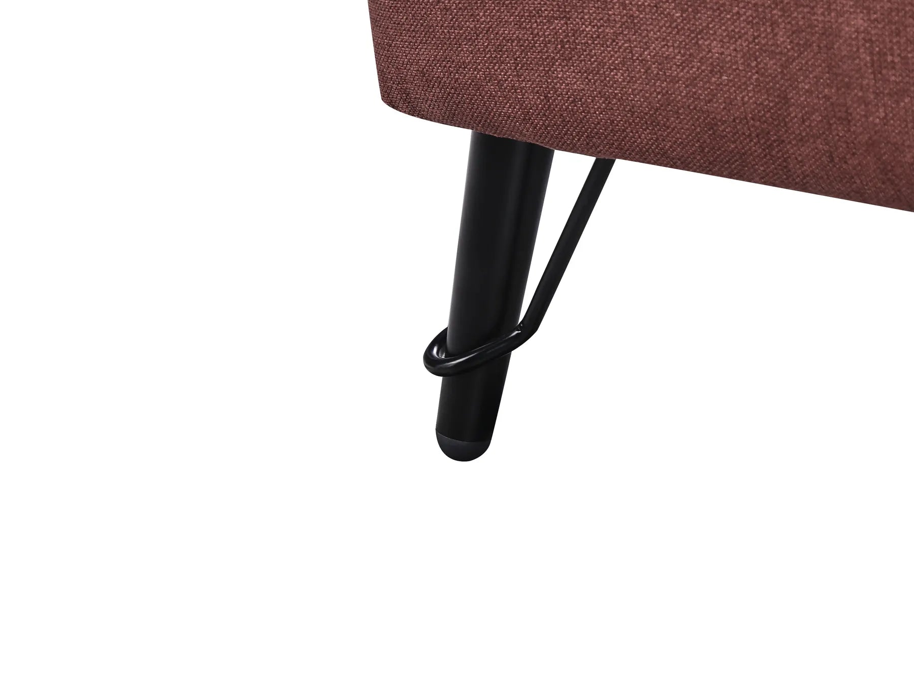 Living Room Set 5 Seater HOBRO Fabric Burgundy