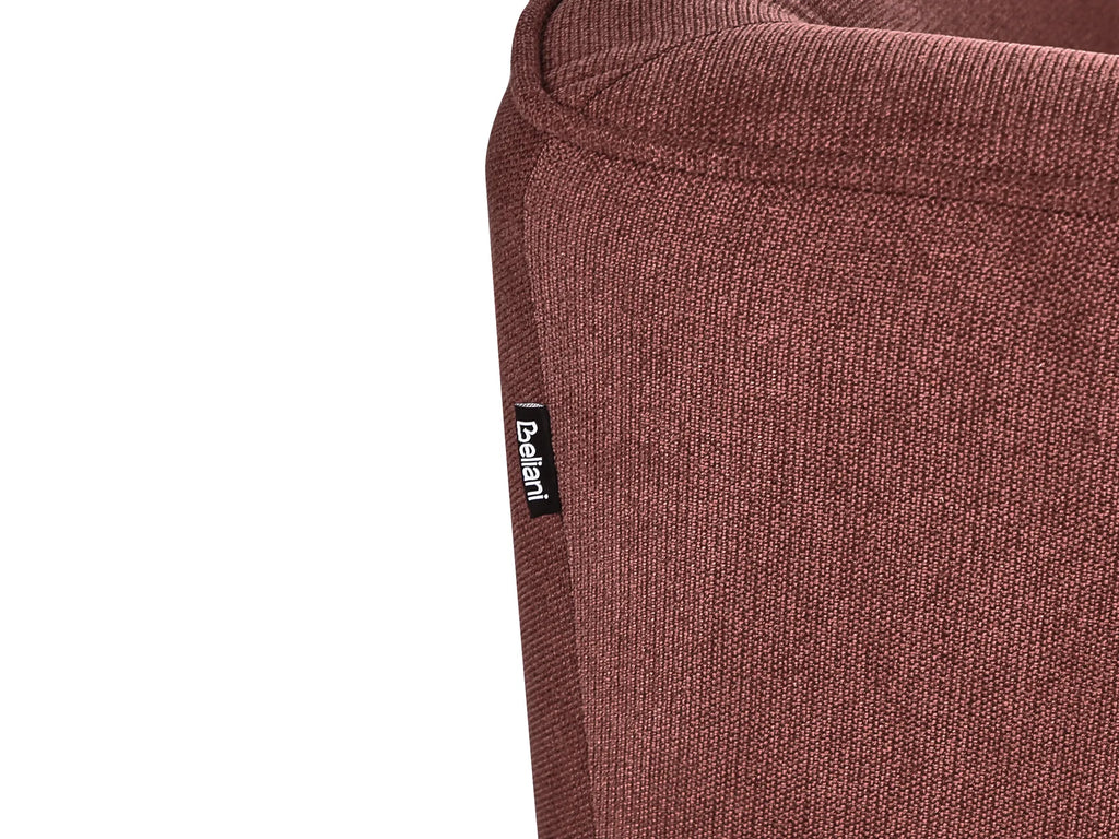 Living Room Set 5 Seater HOBRO Fabric Burgundy