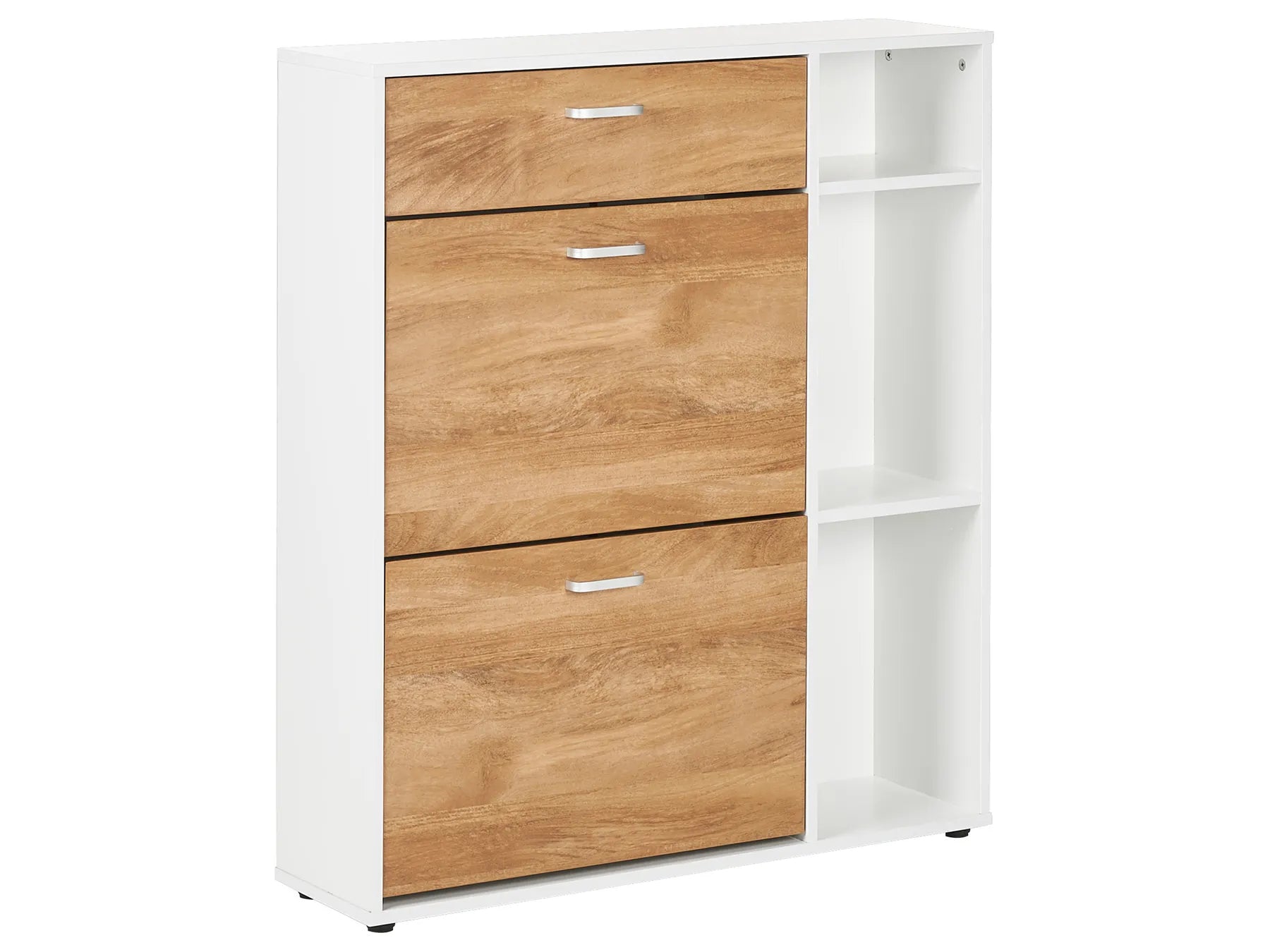 Shoe Storage Cabinet MACKAY Light Brown/ White
