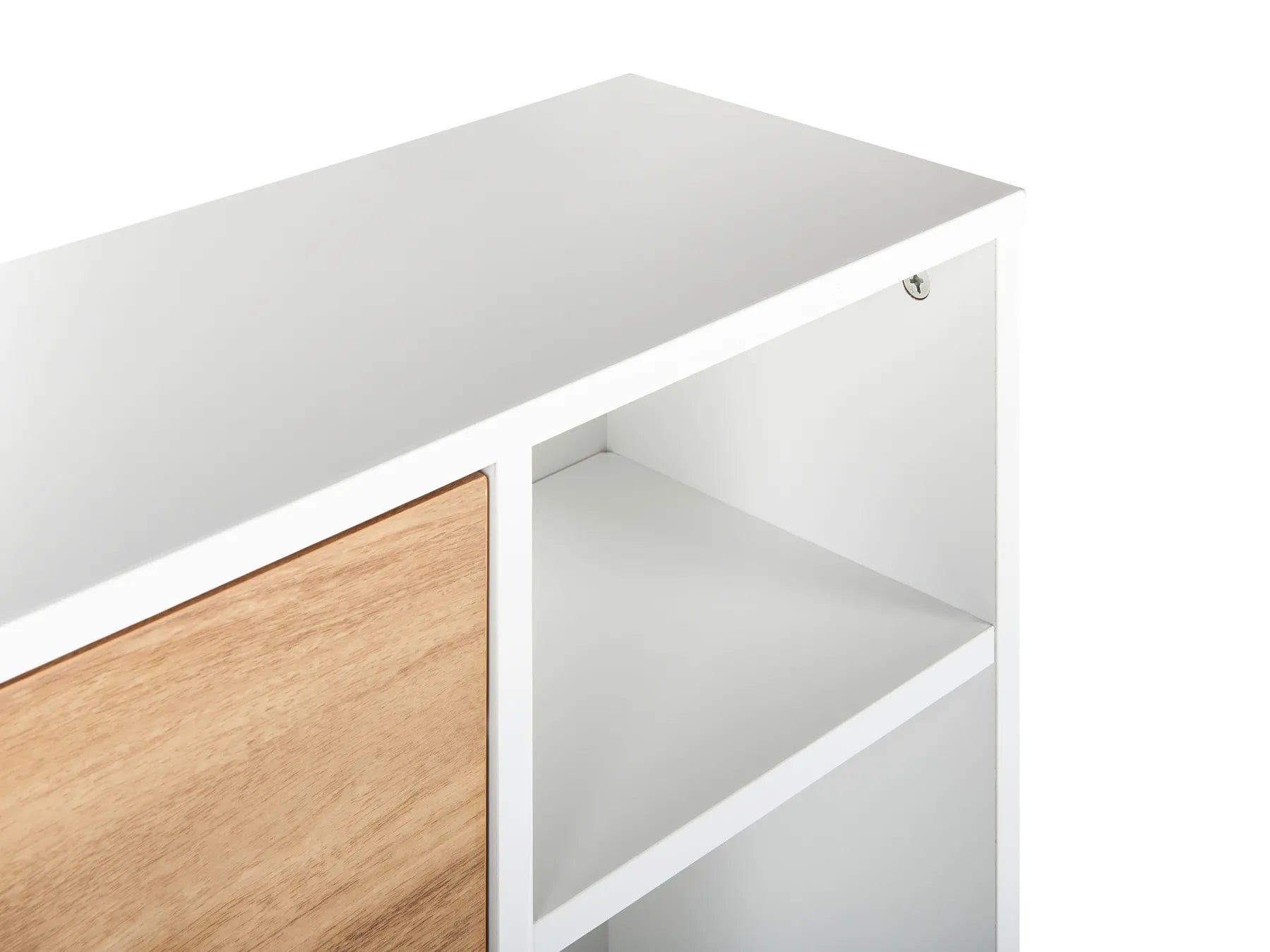 Shoe Storage Cabinet MACKAY Light Brown/ White