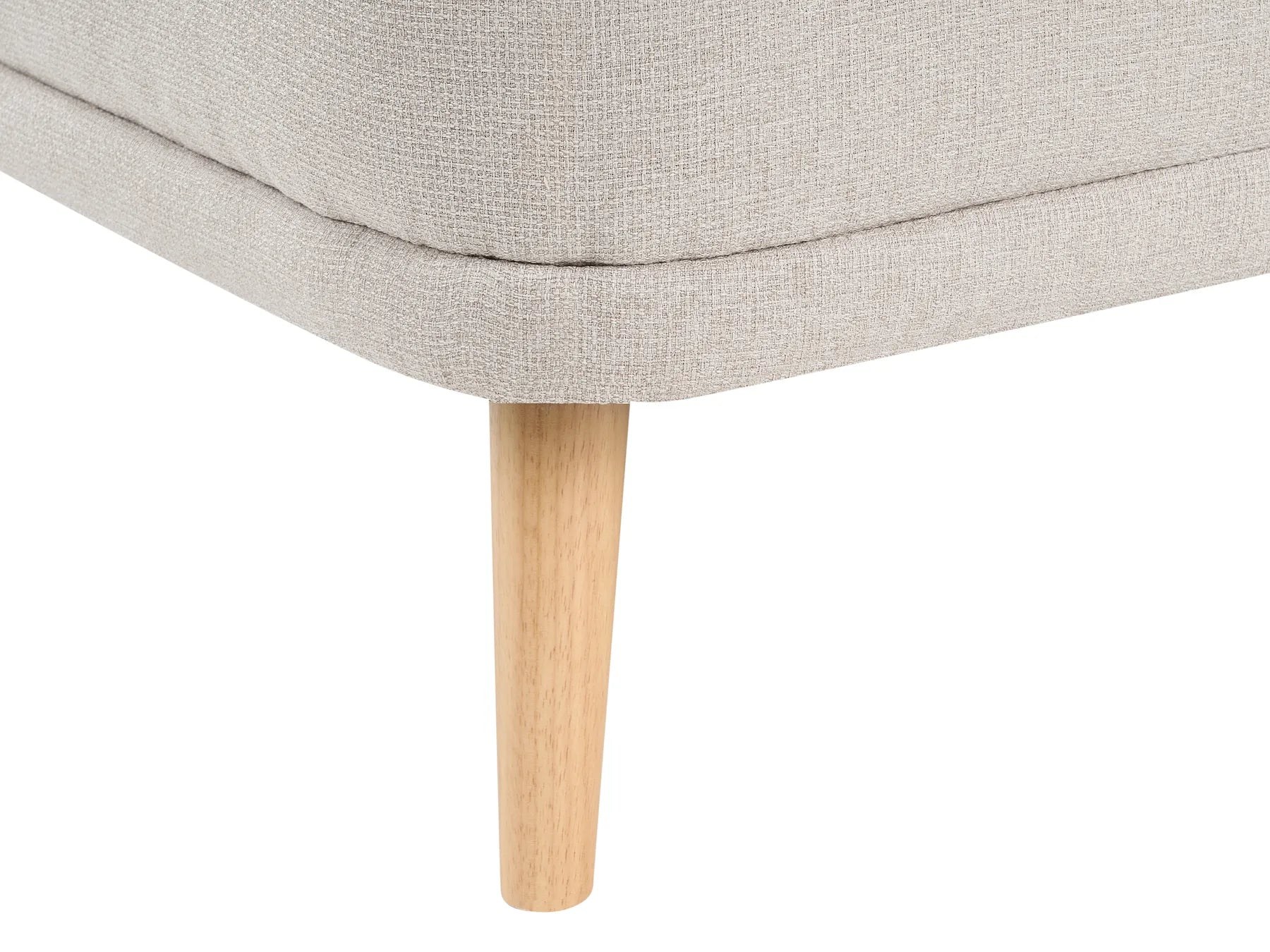 Left-Hand Chaise Lounge TANLAY Fabric Light Beige