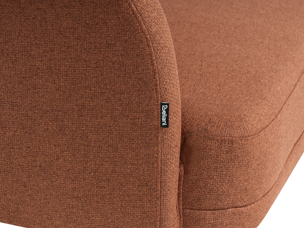 Right-Hand Chaise Lounge TANLAY Fabric Golden Brown