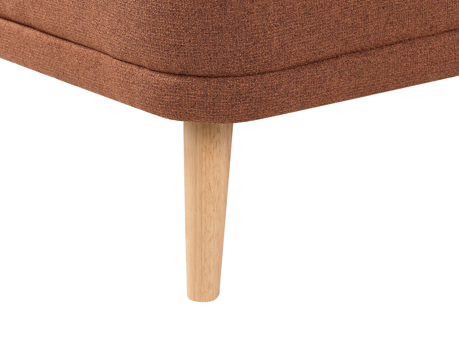 Right-Hand Chaise Lounge TANLAY Fabric Golden Brown