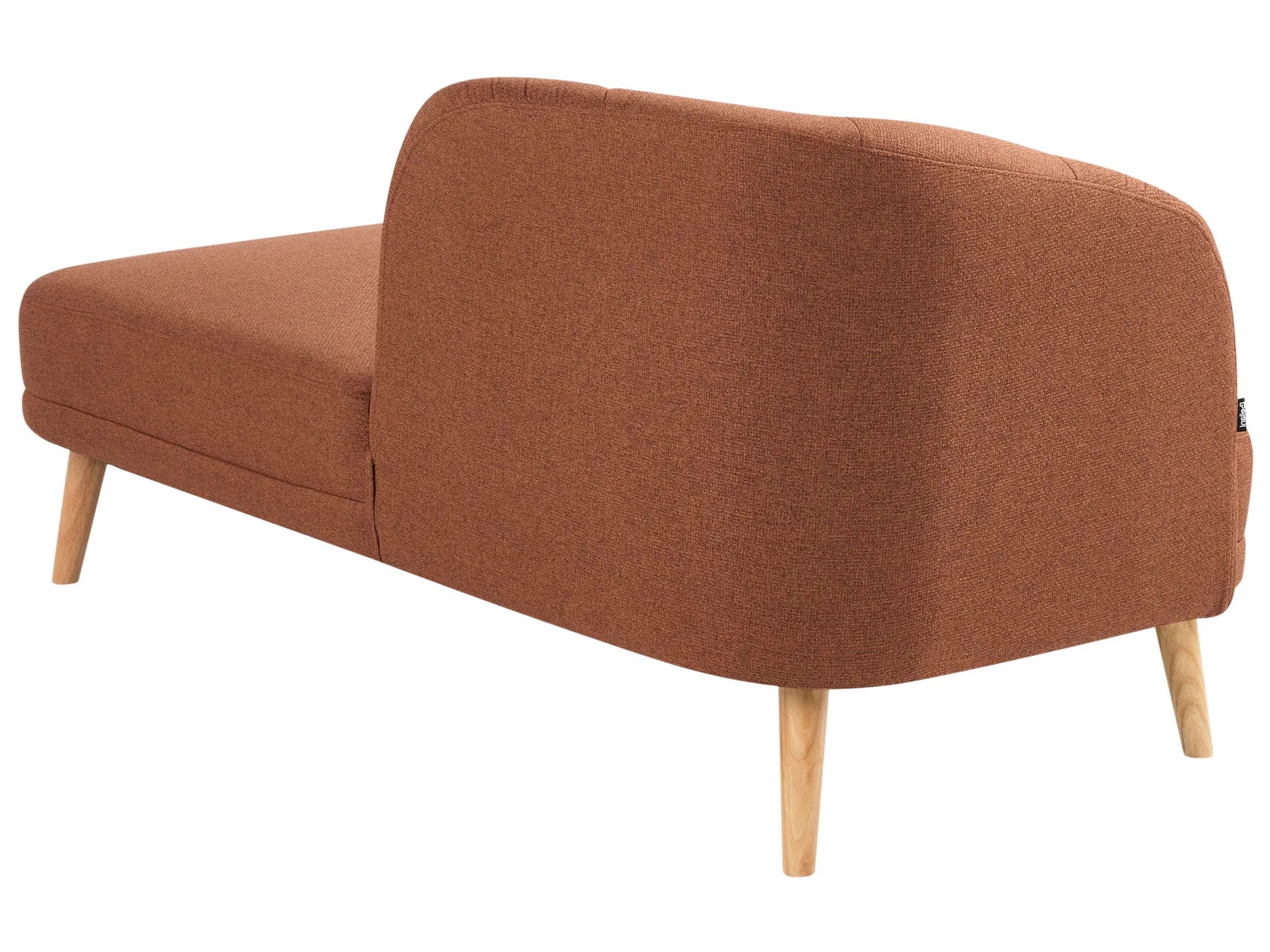 Left-Hand Chaise Lounge TANLAY Fabric Golden Brown