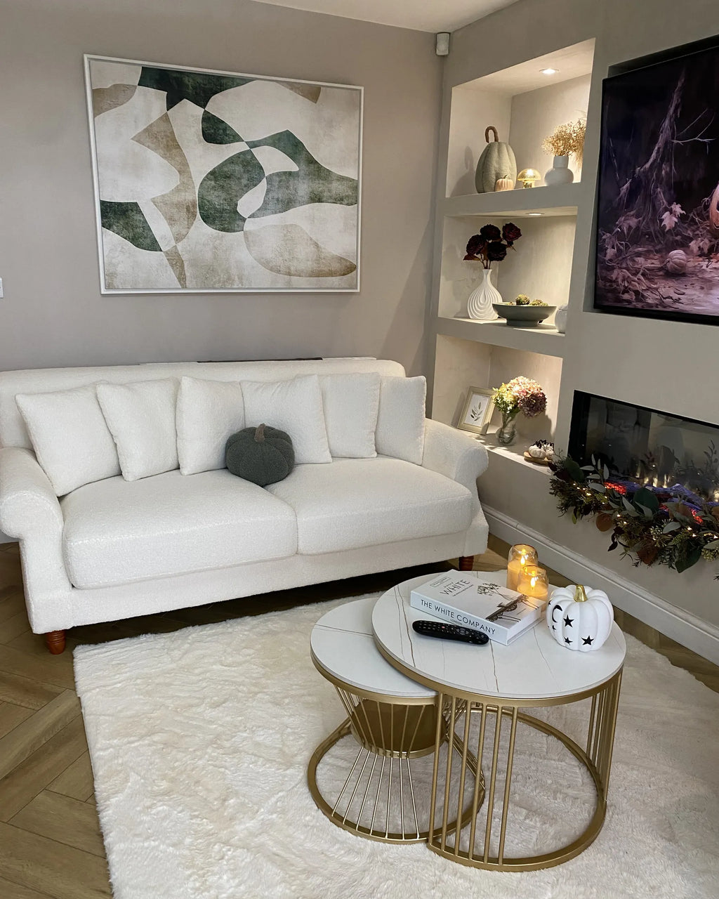 Sofa 2 Seater EIKE Boucle Off-White