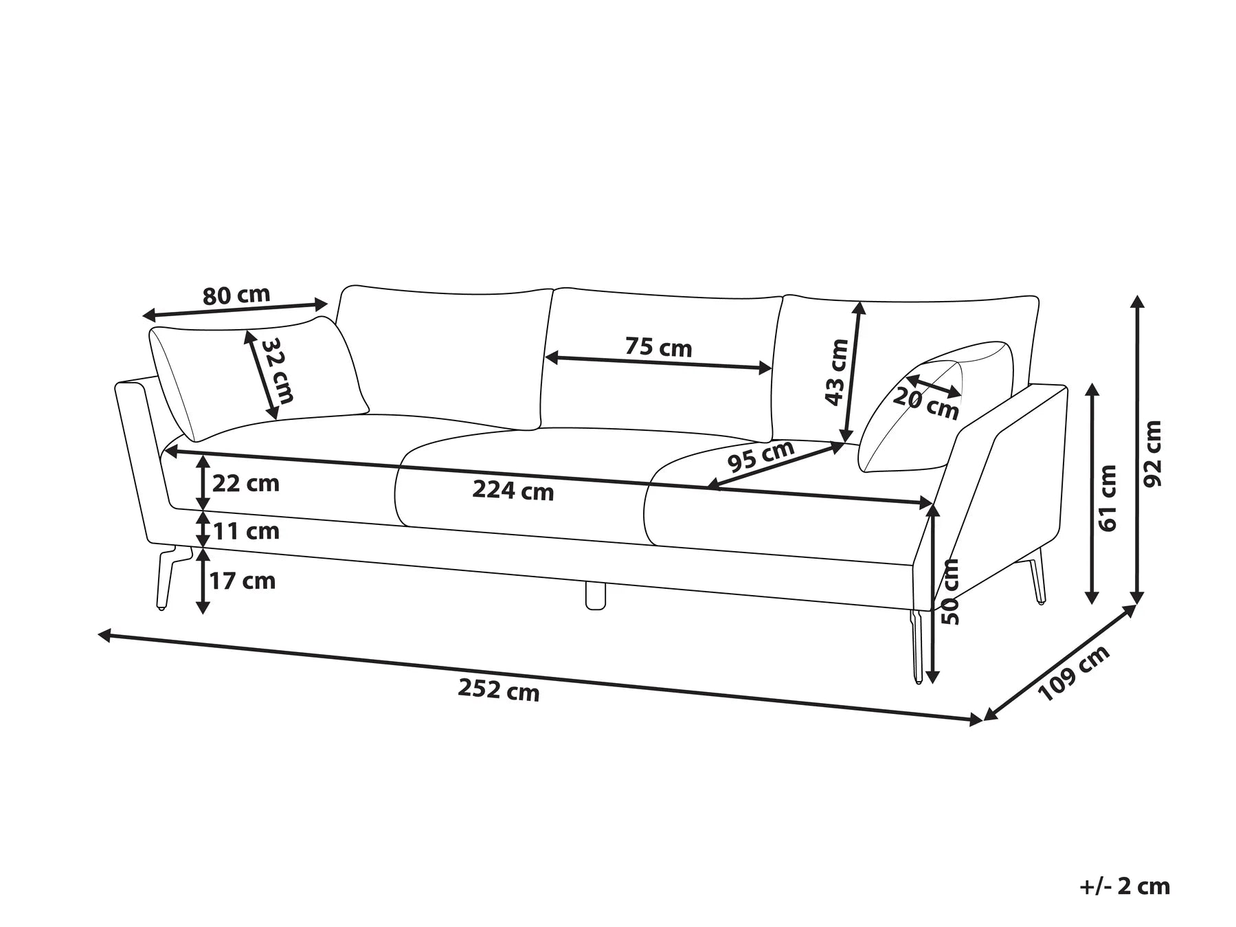 Sofa 4 Seater NENOLA Boucle Off-White