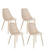 Set of 4 Dining Chairs HAZELTON Beige