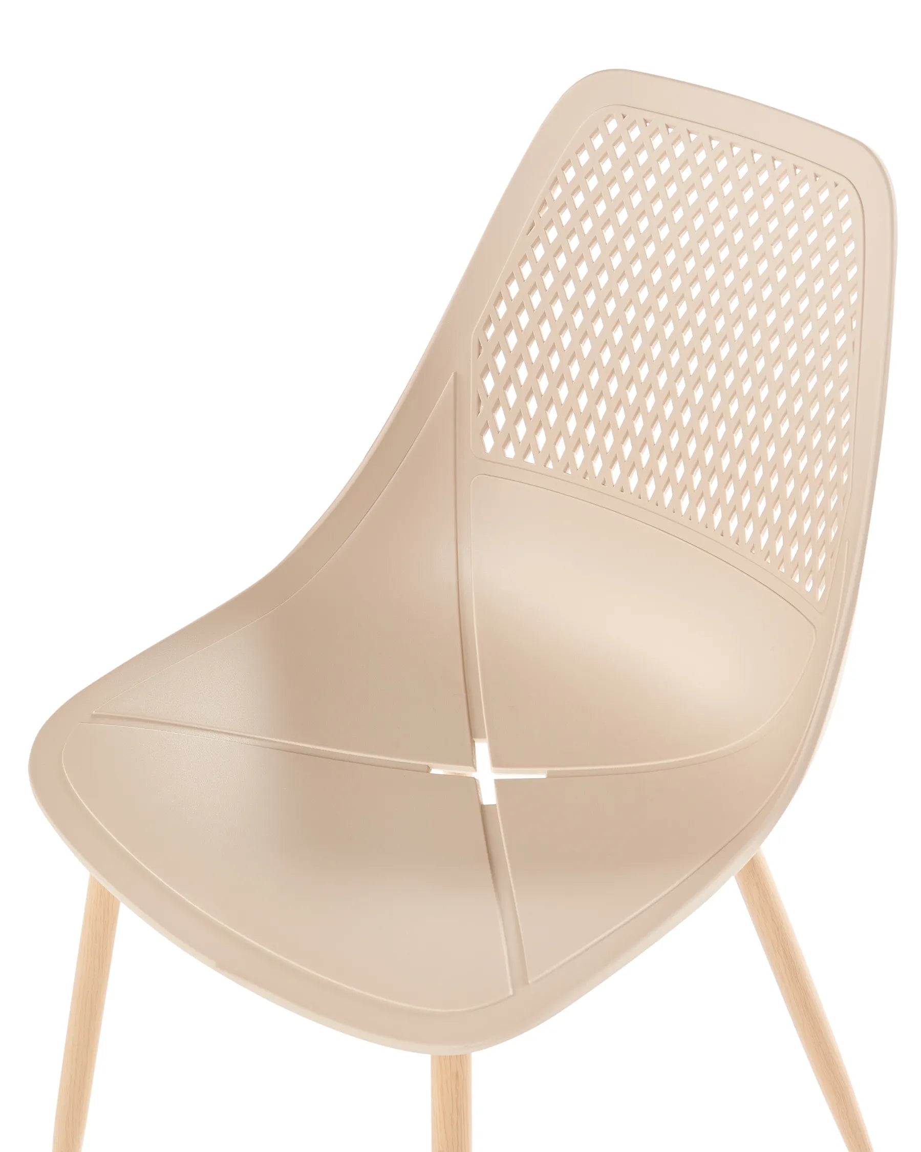 Set of 4 Dining Chairs HAZELTON Beige