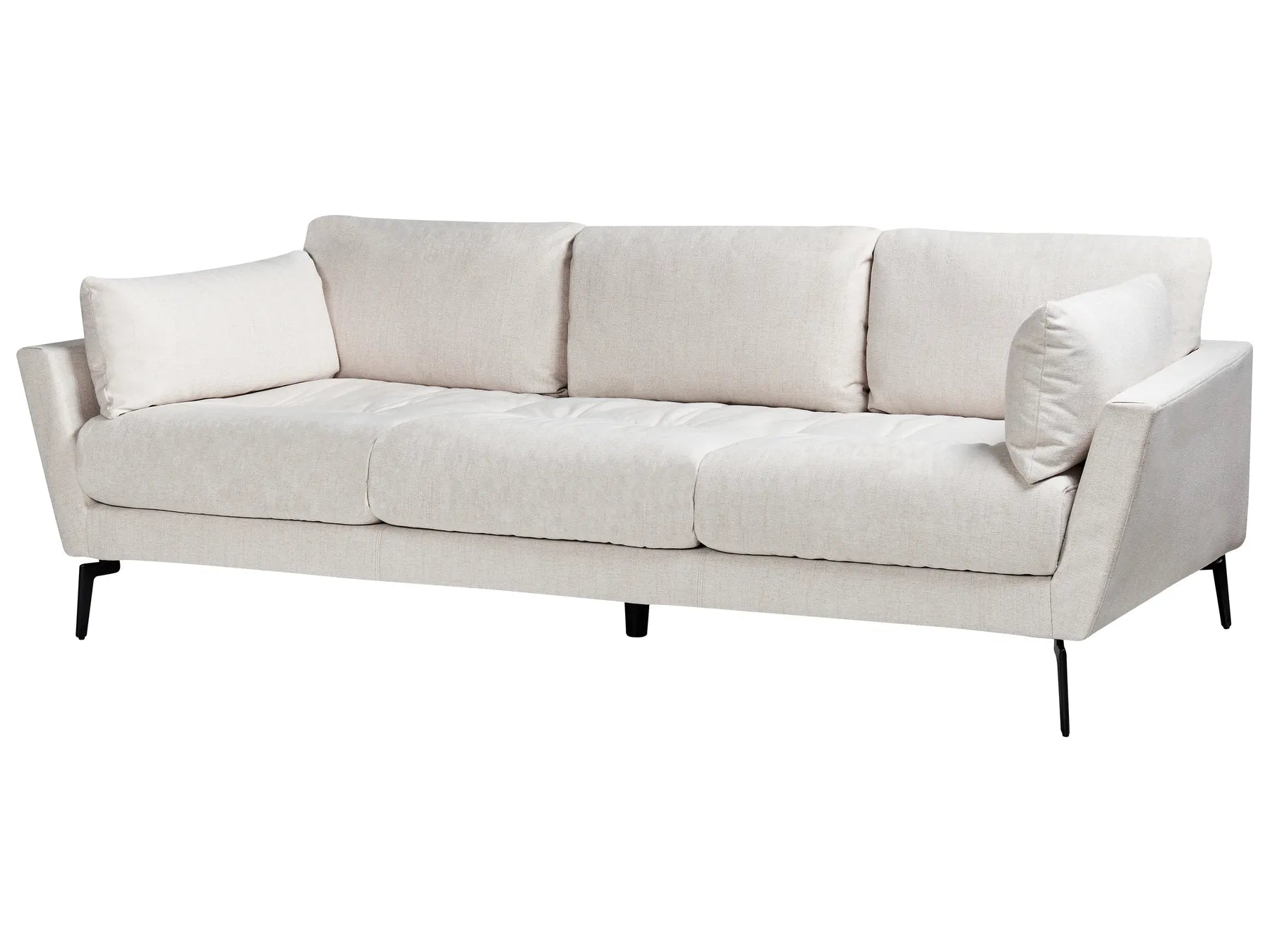 Sofa 4 Seater NENOLA Fabric Light Beige