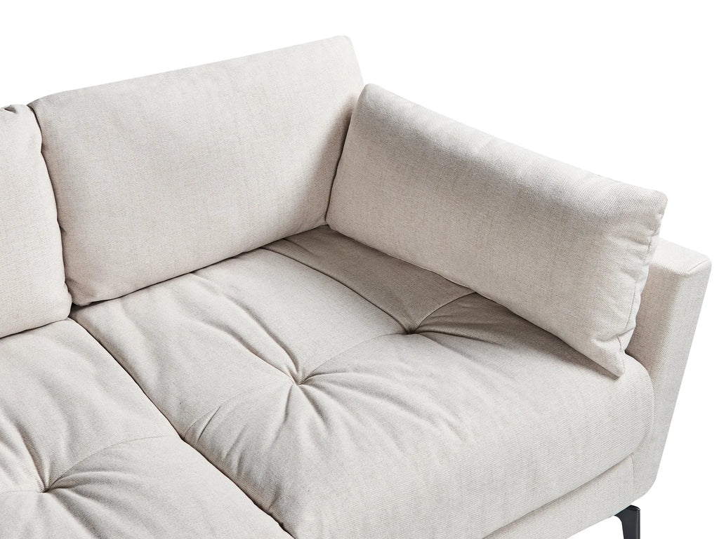 Sofa 4 Seater NENOLA Fabric Light Beige