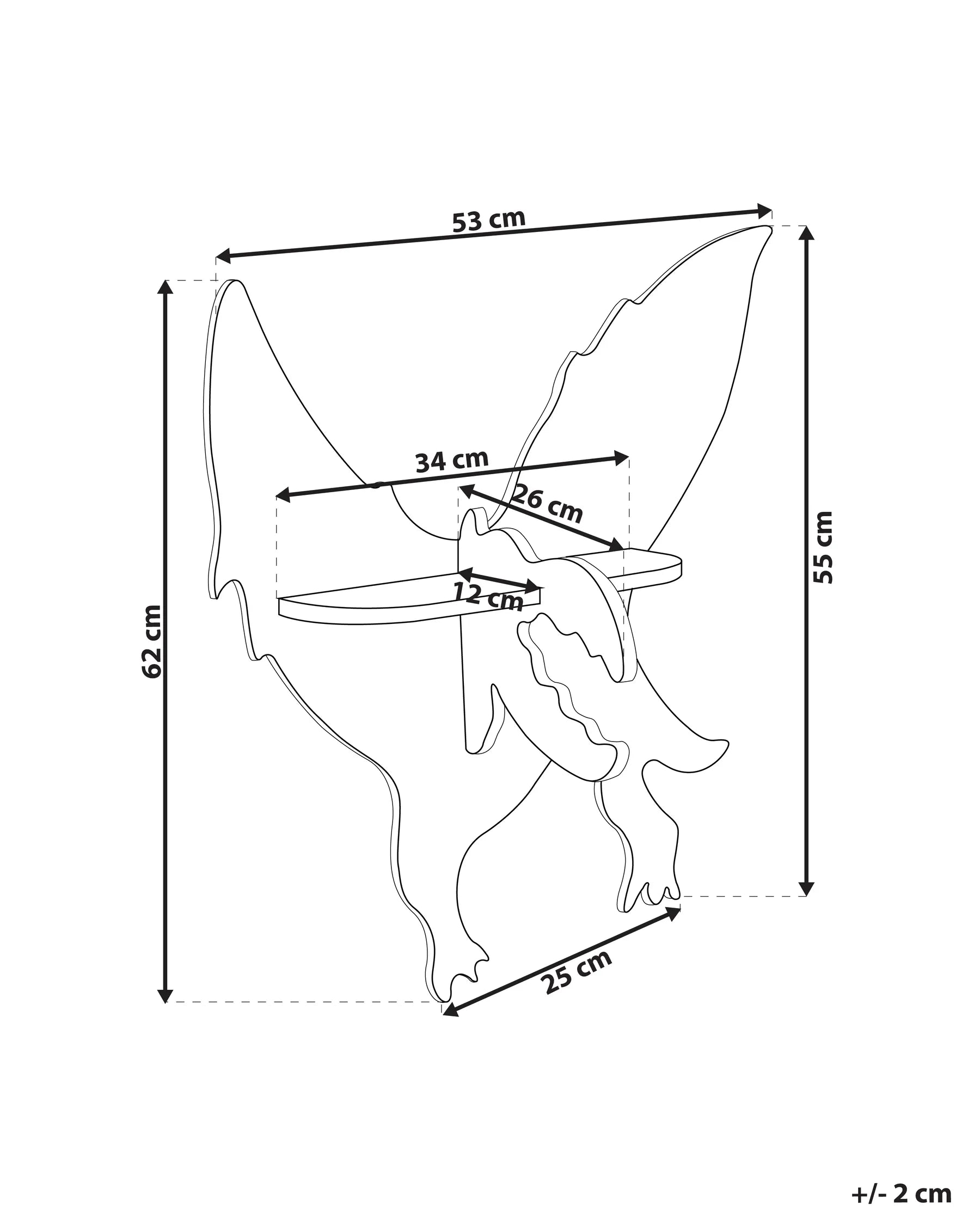 Wall Shelf DURANGO 62 cm Light Green