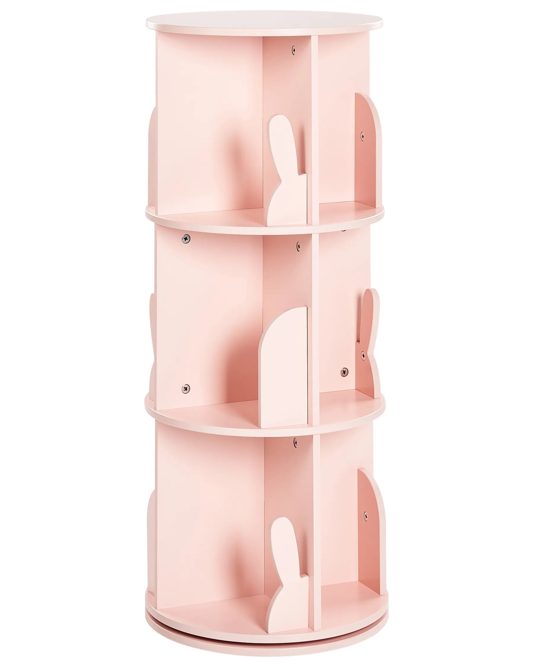 Rotating Bookshelf CANEY 94 cm Pastel Pink