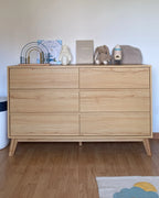 6 Drawer Chest SARDIS Light Brown