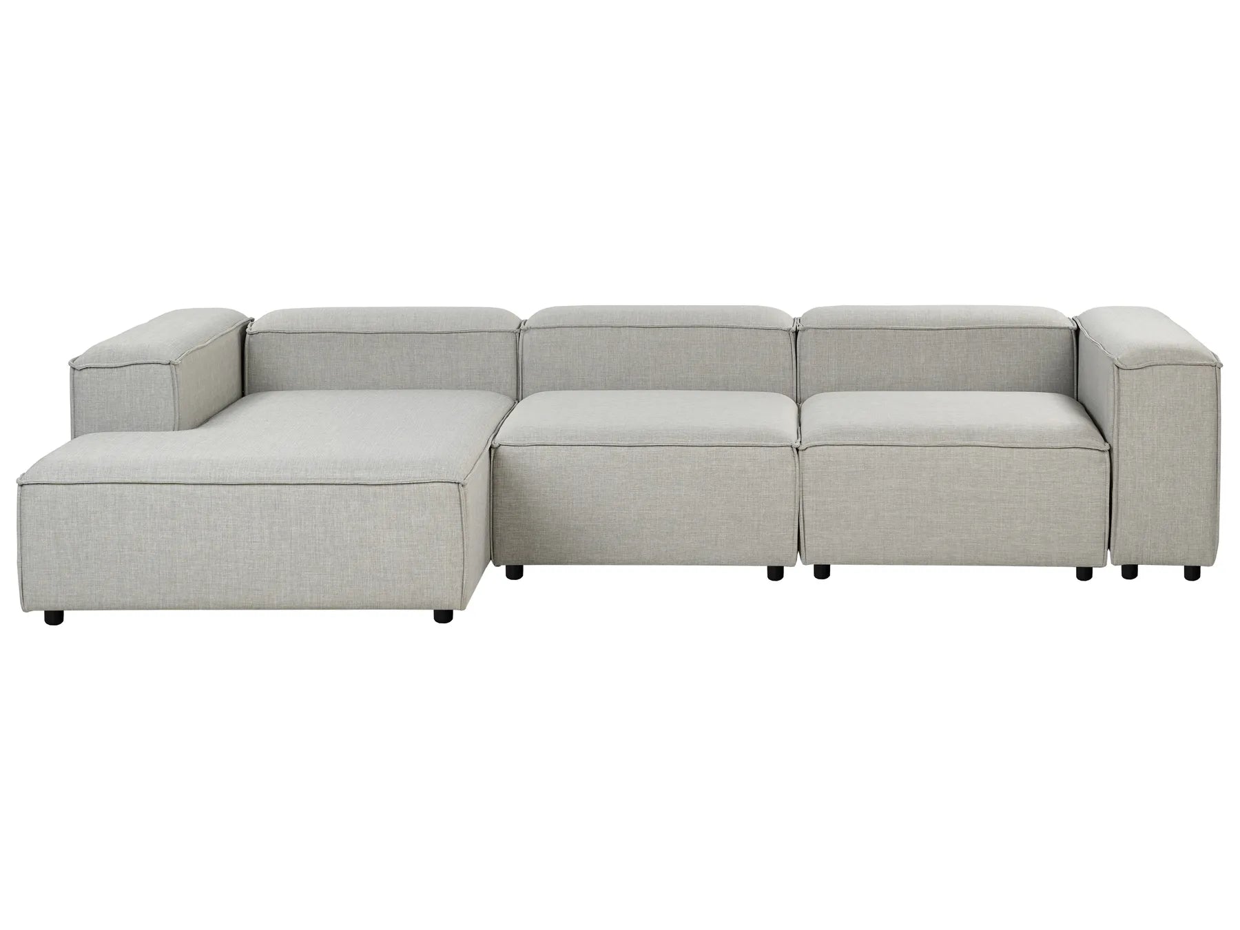 Modular Corner Sofa 4 Seater ARDAL Fabric Light Grey Right Hand