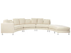Curved Sofa 7 Seater ROTUNDE Fabric Beige