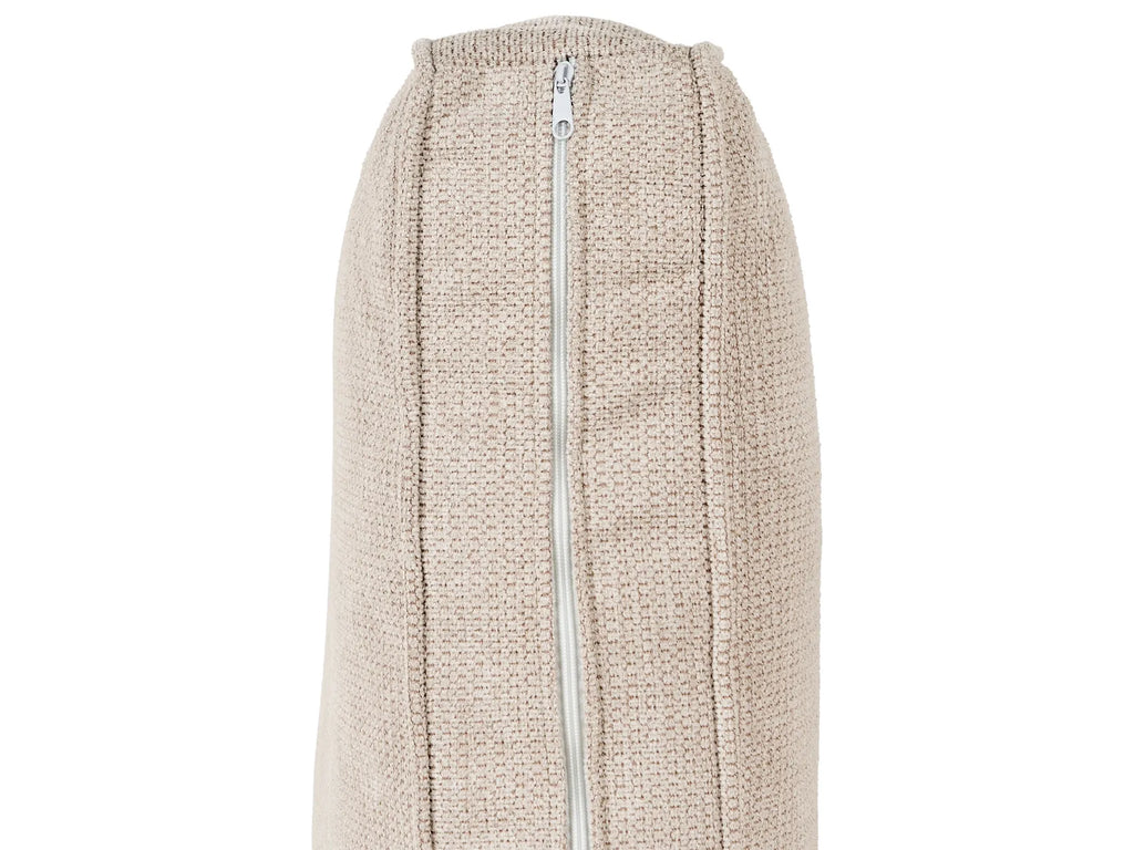 U-Shape Sofa Bed 4 Seater VATNE Fabric Light Beige with Storage