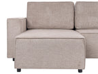 U-Shape Sofa Bed 4 Seater VATNE Fabric Light Brown with Storage